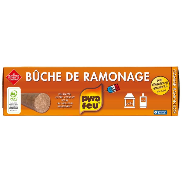 Bûche de Ramonage + Certificat de Garantie