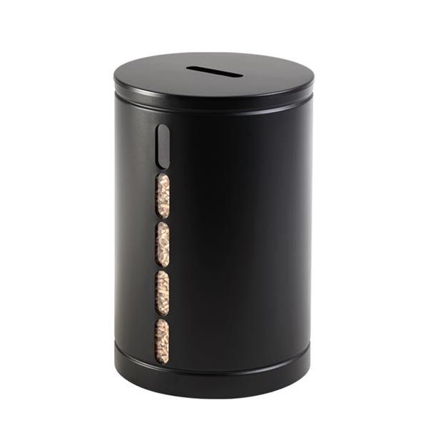 RUECAB - Boite à granules, Coffre granulés de bois, pellets rond pour poêle  Seau en métal avec couvercle Corbeille noir sur roulettes Ø38,5 x H50,5cm,  2851 : : Cuisine et maison
